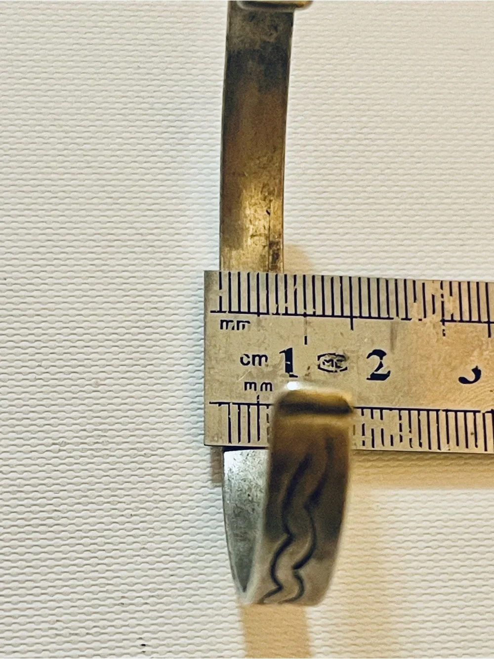 VTG Southwest Sterling Storyteller Pueblo Village Cuff Bracelet 13 G Sz 6-6.25”